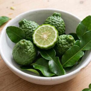 Citron Vert Makrut (Combava) BIO, 5 pièces, feuilles incluses